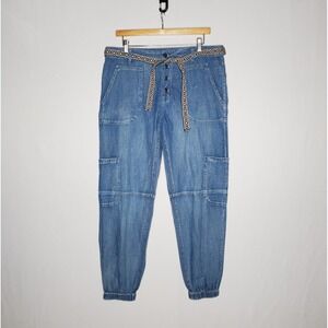 Sundance Cargo Jogger Jeans Women 8 Button Fly Boho Cowgirl Country Chic Joileen